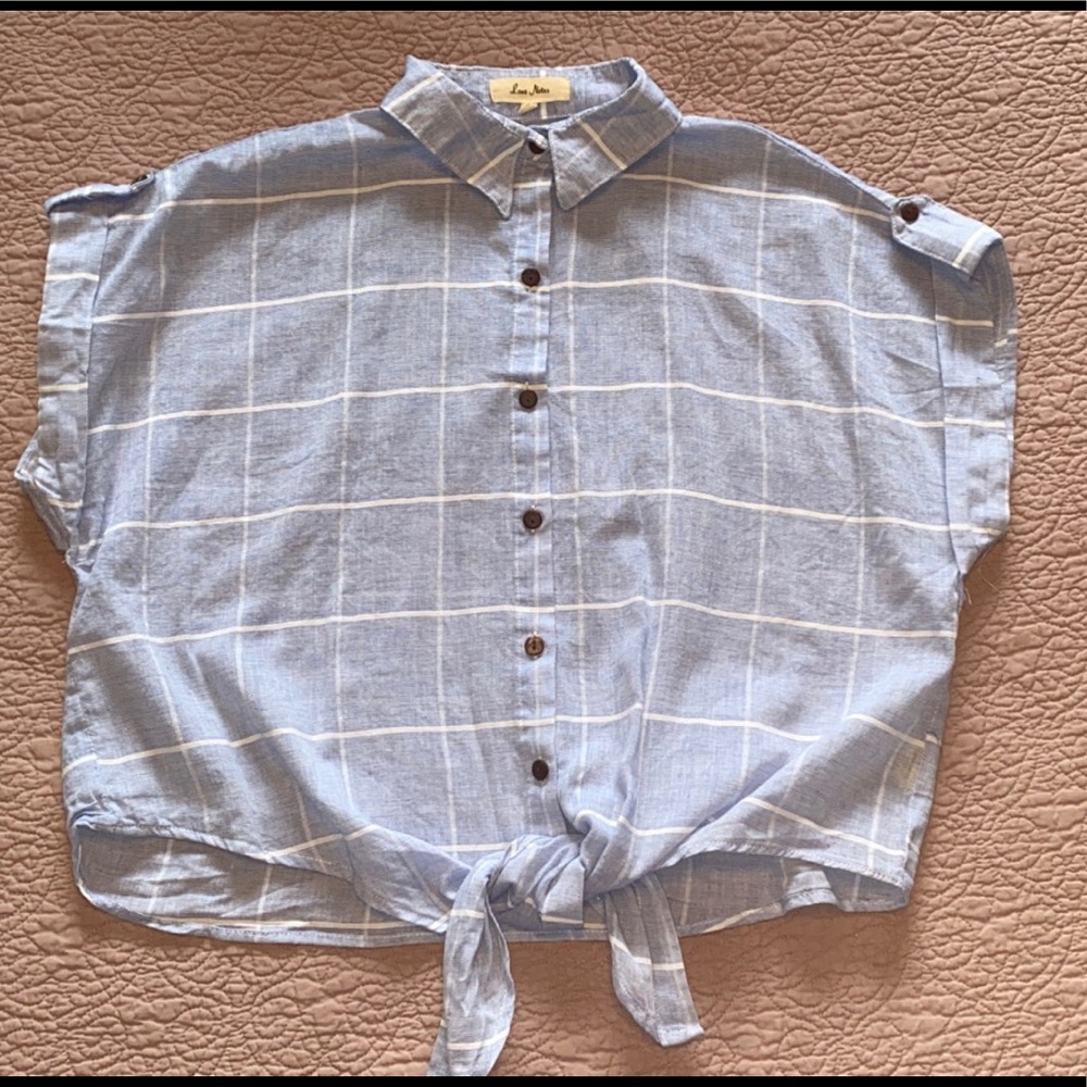 Love Notes cropped button up